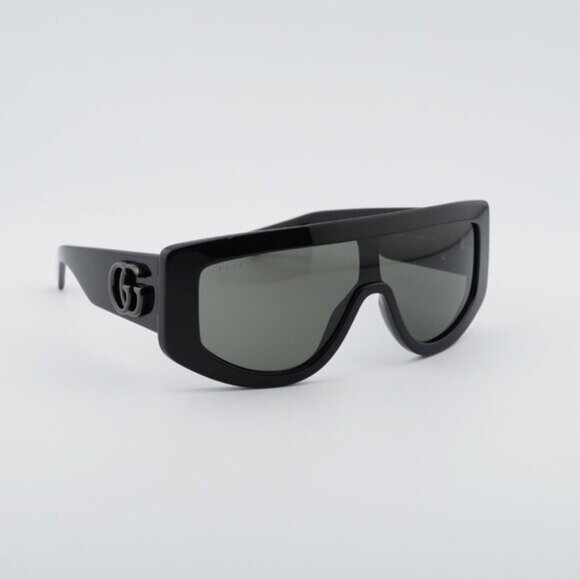 Gucci GG1950S 001 Sunglasses Black Shield Frame, Grey Lenses main image 4